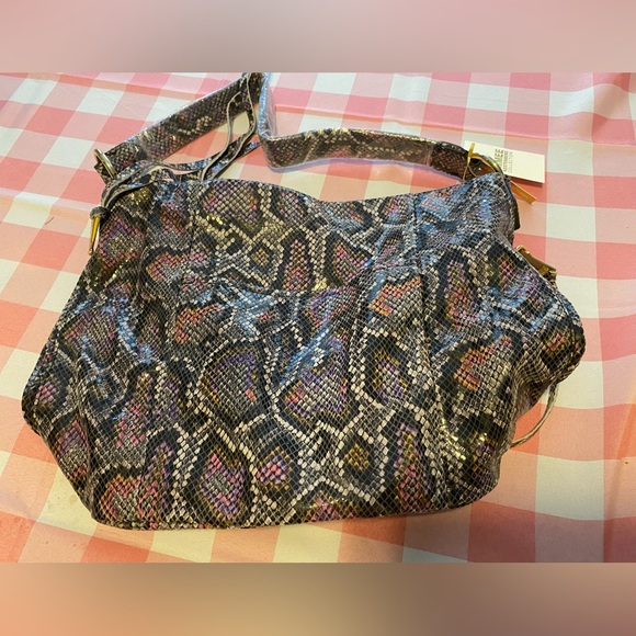 Aimee Kestenberg Colorful Python / snakeskin hobo bag NWT - Picture 4 of 7